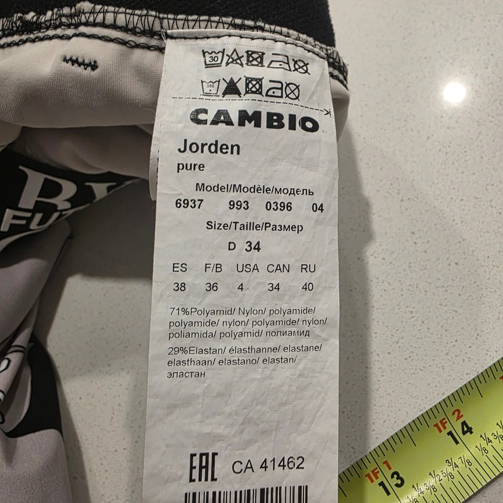 CAMBIO Jorden Abstract Floral Leggings High Rise Stretch Athleisure Pants Sz 34 - Picture 13 of 14